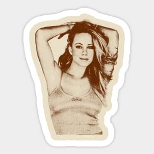 Mariah Carey - retro vintage sketches Sticker